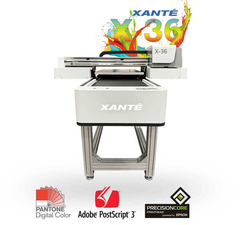 Xante X-36 UV Flatbed Printer CMYK - 2 Printheads - Printfinishing