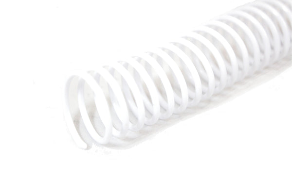 25 mm x 12" (4:1) White Plastic Coil - Pack of 100