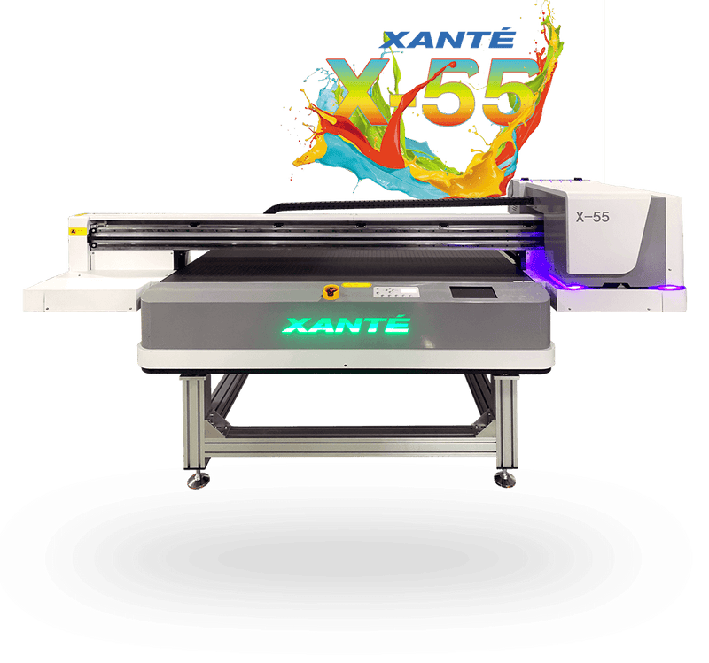 X-55 UV Flatbed Printer CMYK - 4 Printheads No UV Unlimited, No Braille Ability - Printfinishing