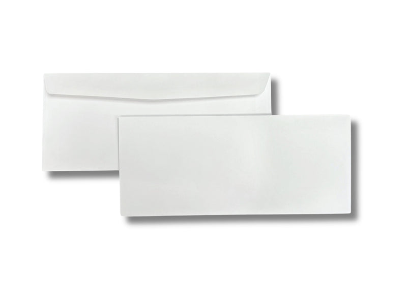 #10 White Woven Blank Envelopes / 500