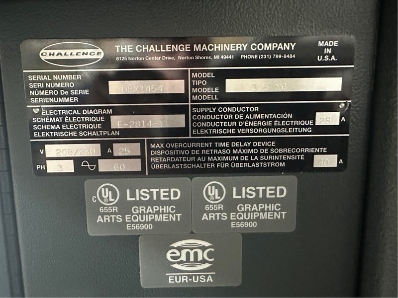 Reconditioned Challenge 305XG 30.5” Paper Cutter