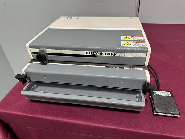 Reconditioned Rhin o tuff OD 4000 Electric Punch – Includes 4:1 Coil and 3:1 Wire Die - Printfinishing