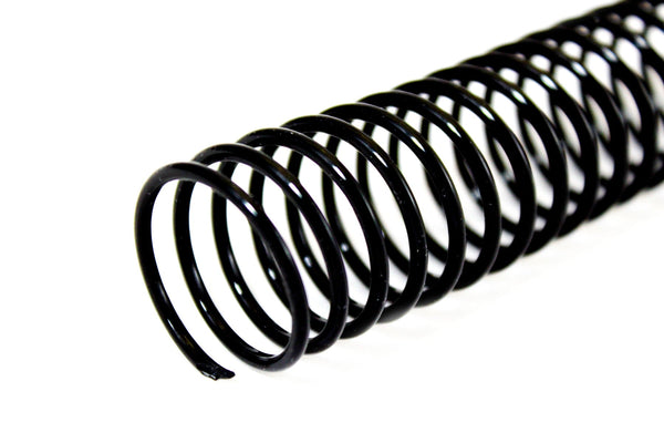 16 mm x 12" (4:1) Black Plastic Coil - Pack of 100 - Printfinishing