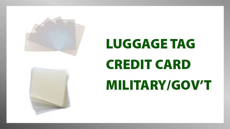 Luggage Tag, Military, Credit Card Laminating Pouches - Printfinishing