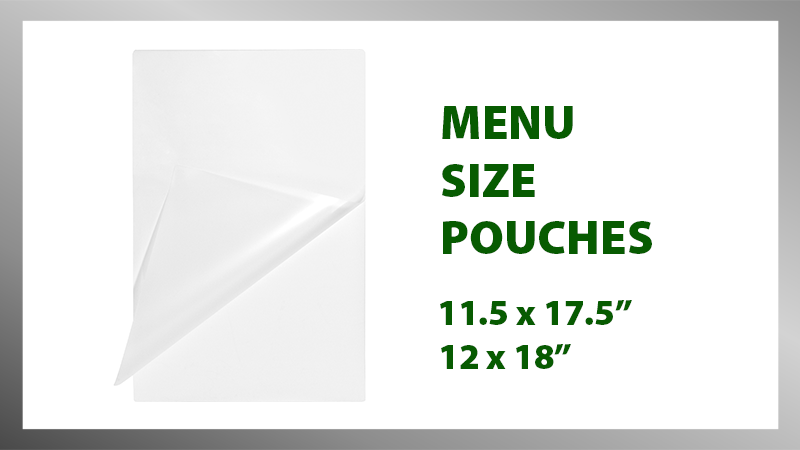 Menu Pouch Menu Size Laminating Pouches