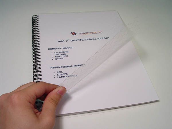 Document Backing Document Binding Covers / Backing Sheets