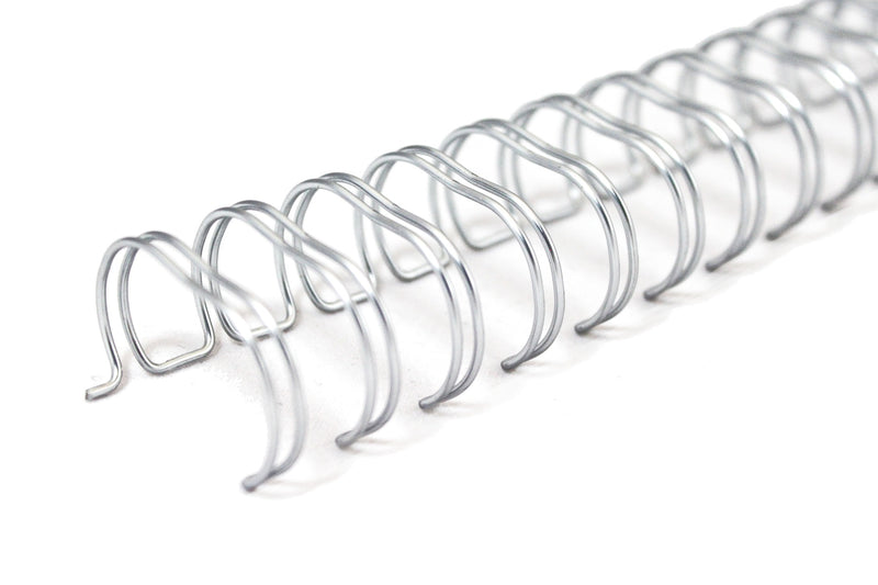 1 1/8" x 11" (2:1) Silver wire-o (30/ box) 21 loop