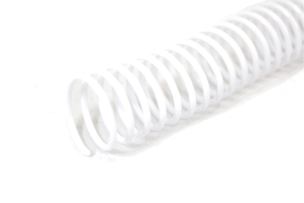 14 mm x 12" (4:1) White Plastic Coil - Pack of 100